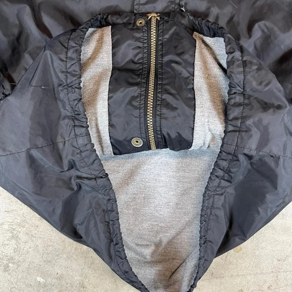 Vintage 90s Adidas black and white long windbreaker jacket men's XL
